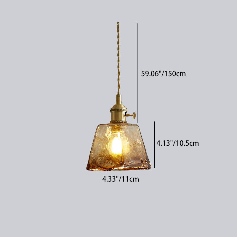Suspension lumineuse contemporaine nordique en verre géométrique pour salon 