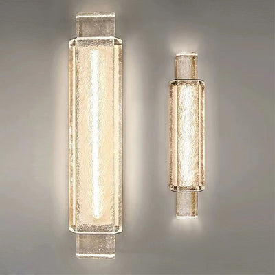 Lámpara de Aplique de Pared LED de Cilindro de Burbuja de Hierro y Vidrio de Lujo Moderno para Dormitorio 