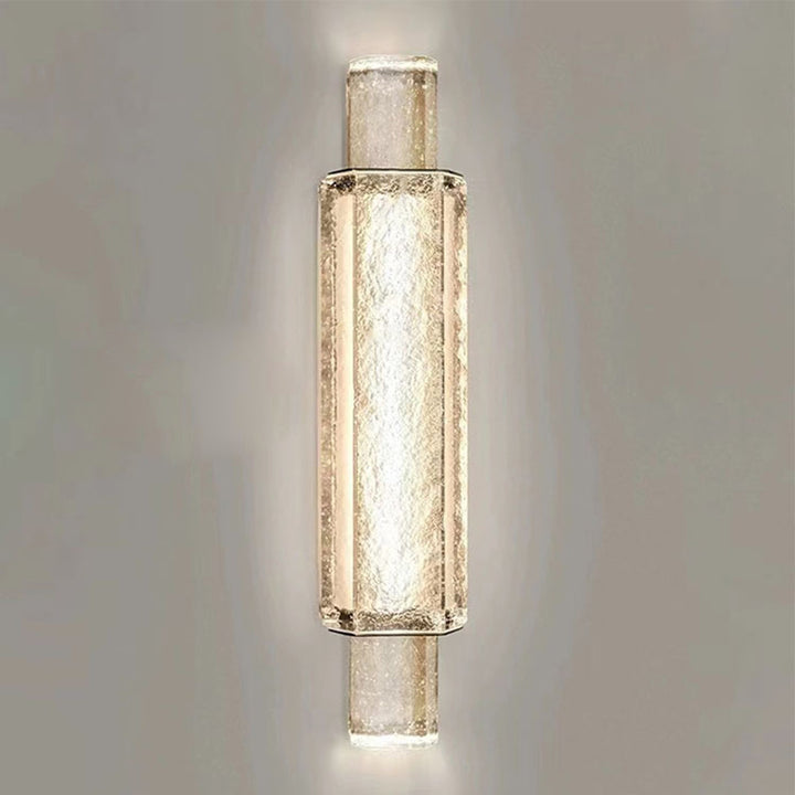 Applique murale LED en verre et fer en forme de cylindre à bulles de luxe moderne pour chambre 