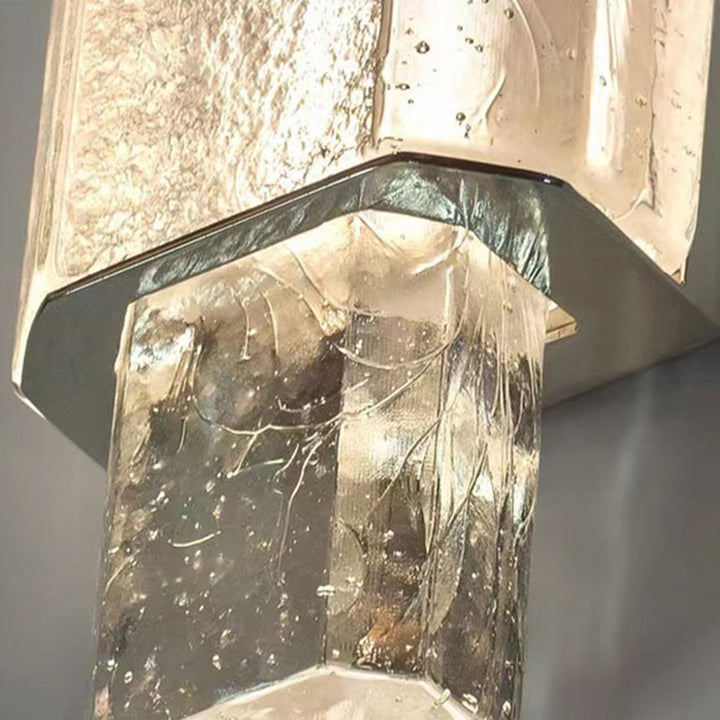 Applique murale LED en verre et fer en forme de cylindre à bulles de luxe moderne pour chambre 