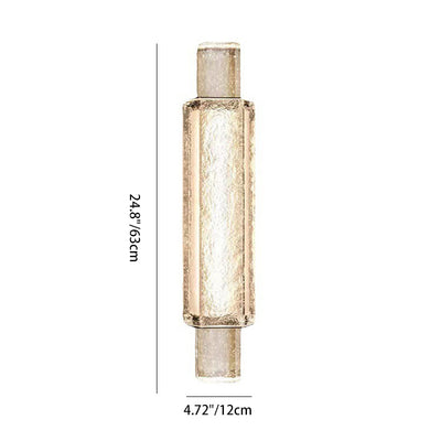 Lámpara de Aplique de Pared LED de Cilindro de Burbuja de Hierro y Vidrio de Lujo Moderno para Dormitorio 