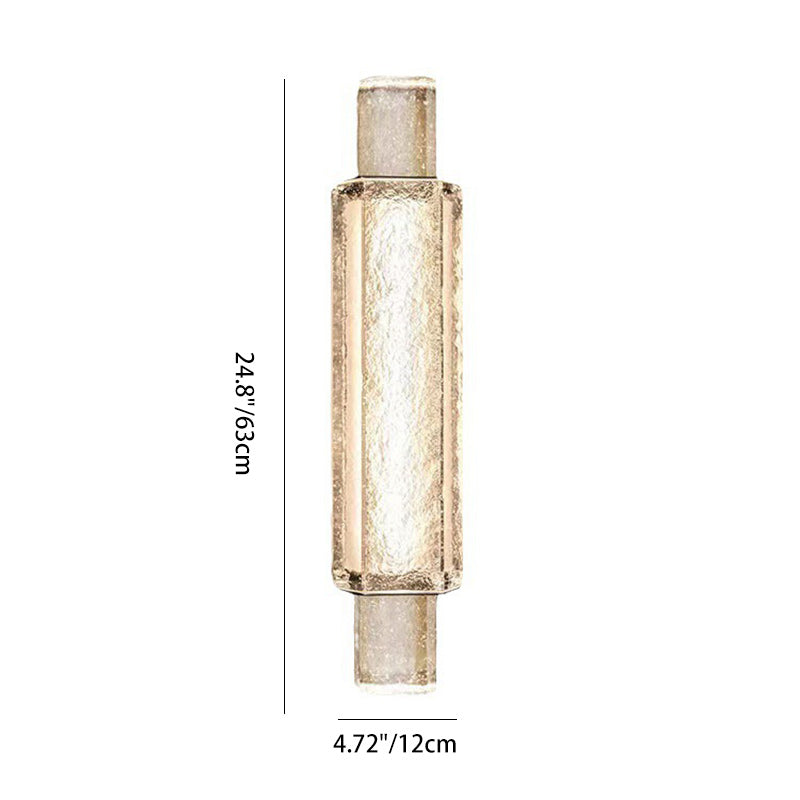 Lámpara de Aplique de Pared LED de Cilindro de Burbuja de Hierro y Vidrio de Lujo Moderno para Dormitorio 