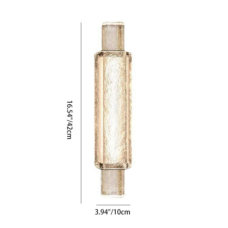 Lámpara de Aplique de Pared LED de Cilindro de Burbuja de Hierro y Vidrio de Lujo Moderno para Dormitorio 
