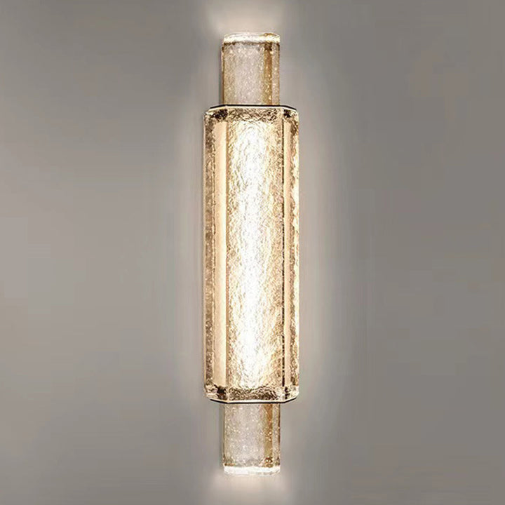Applique murale LED en verre et fer en forme de cylindre à bulles de luxe moderne pour chambre 