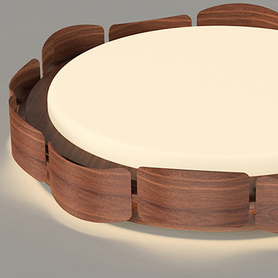 Plafonnier LED rond contemporain en fer et acrylique incurvé pour salon 