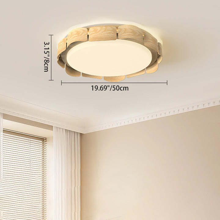 Luz de techo empotrada LED de hierro acrílico redonda contemporánea retro para sala de estar 