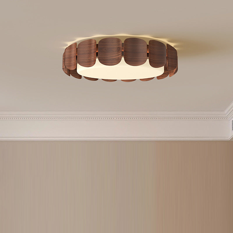 Luz de techo empotrada LED de hierro acrílico redonda contemporánea retro para sala de estar 