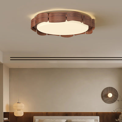 Plafonnier LED rond contemporain en fer et acrylique incurvé pour salon 