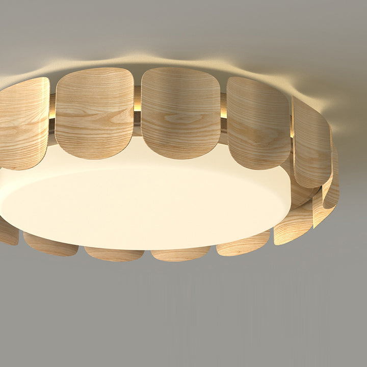 Luz de techo empotrada LED de hierro acrílico redonda contemporánea retro para sala de estar 
