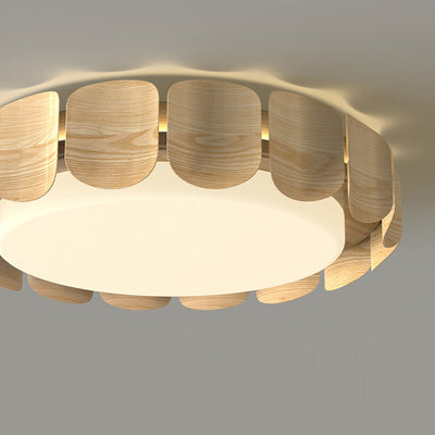 Plafonnier LED rond contemporain en fer et acrylique incurvé pour salon 