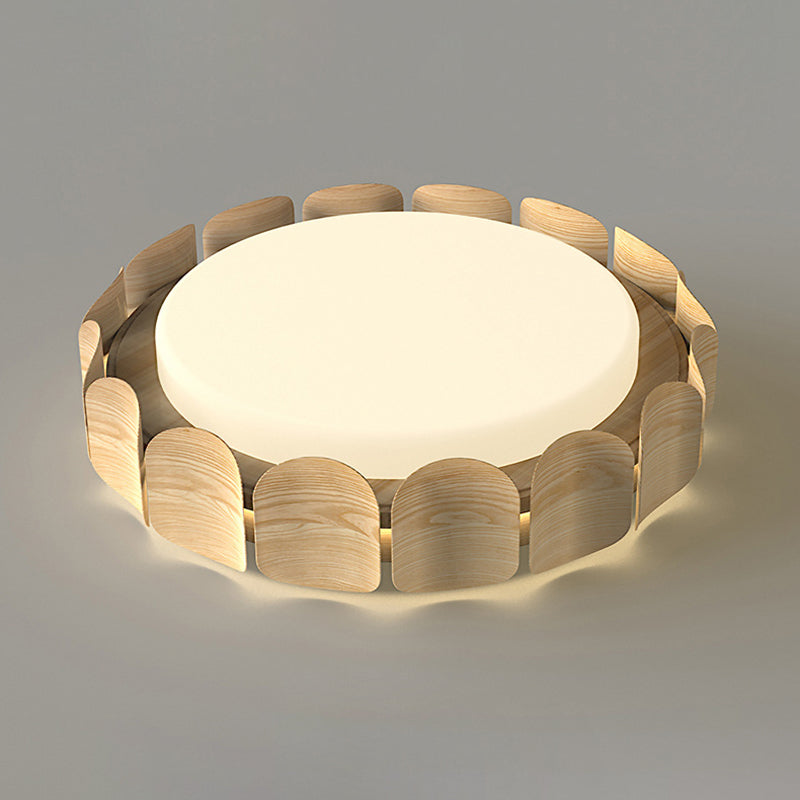 Luz de techo empotrada LED de hierro acrílico redonda contemporánea retro para sala de estar 
