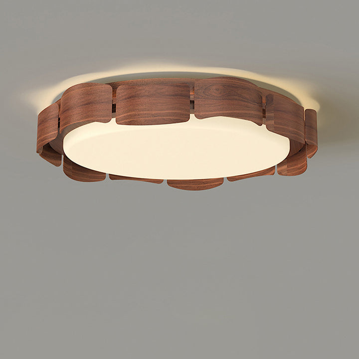 Luz de techo empotrada LED de hierro acrílico redonda contemporánea retro para sala de estar 