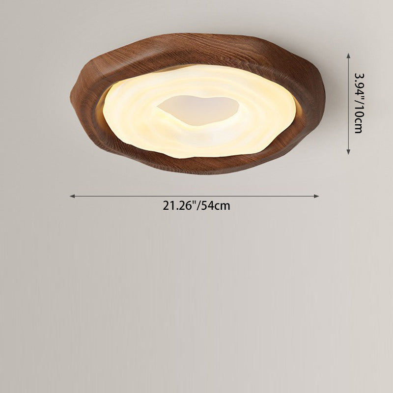 Plafonnier LED avec abat-jour en fer PE rétro contemporain pour salon 
