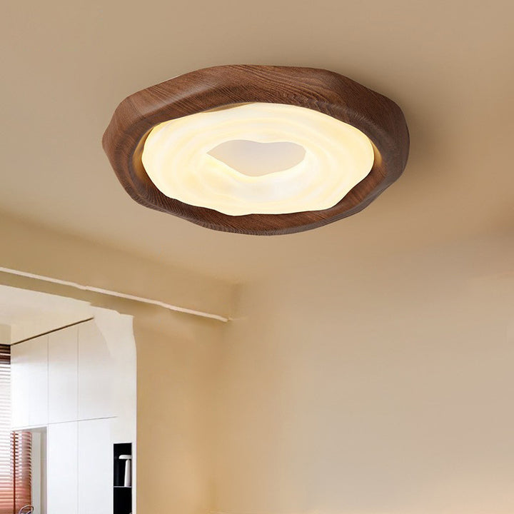 ضوء سقف مثبت بمصباح LED بظل حديدي بتصميم عصري رجعي لغرفة المعيشة 