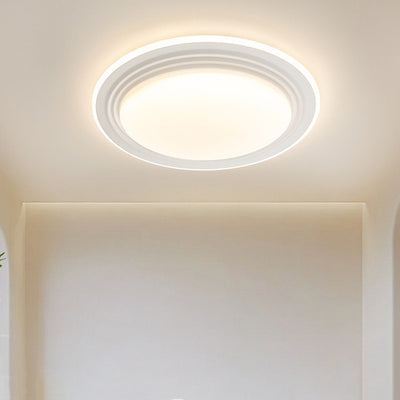 Plafonnier LED rond en fer acrylique minimaliste moderne pour salon 