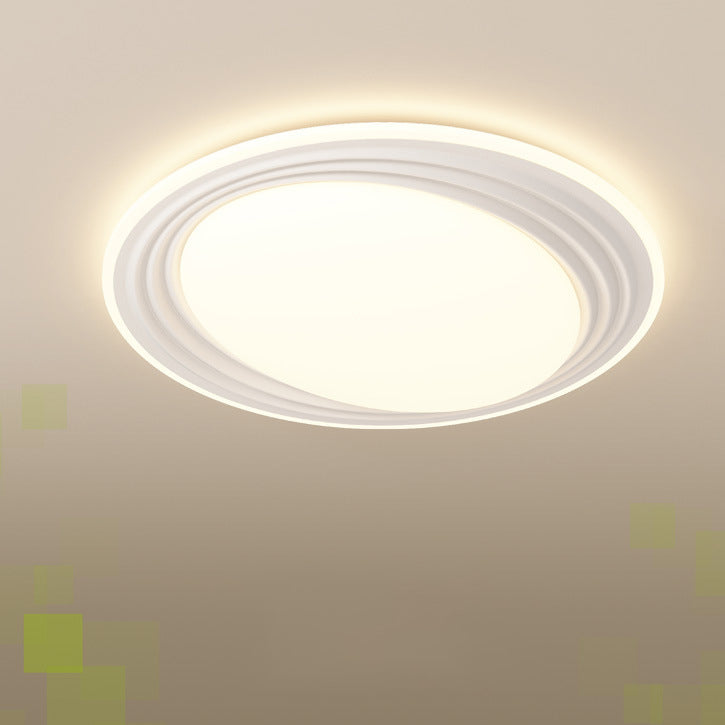 Plafonnier LED rond en fer acrylique minimaliste moderne pour salon 