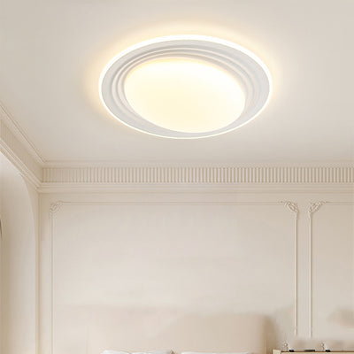 Plafonnier LED rond en fer acrylique minimaliste moderne pour salon 