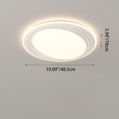 Plafonnier LED rond en fer acrylique minimaliste moderne pour salon 