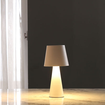 モダンミニマリストシリンダーアイロンアクリルUSB LEDテーブルランプ寝室用 