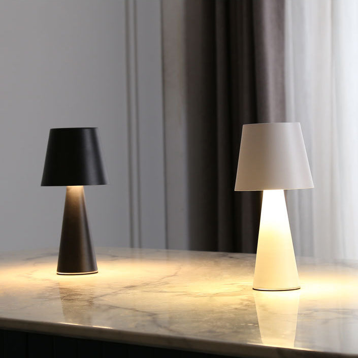 مصباح طاولة LED USB أكريليك حديدي أسطواني حديث بسيط لغرفة النوم 