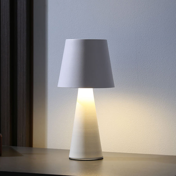 モダンミニマリストシリンダーアイロンアクリルUSB LEDテーブルランプ寝室用 