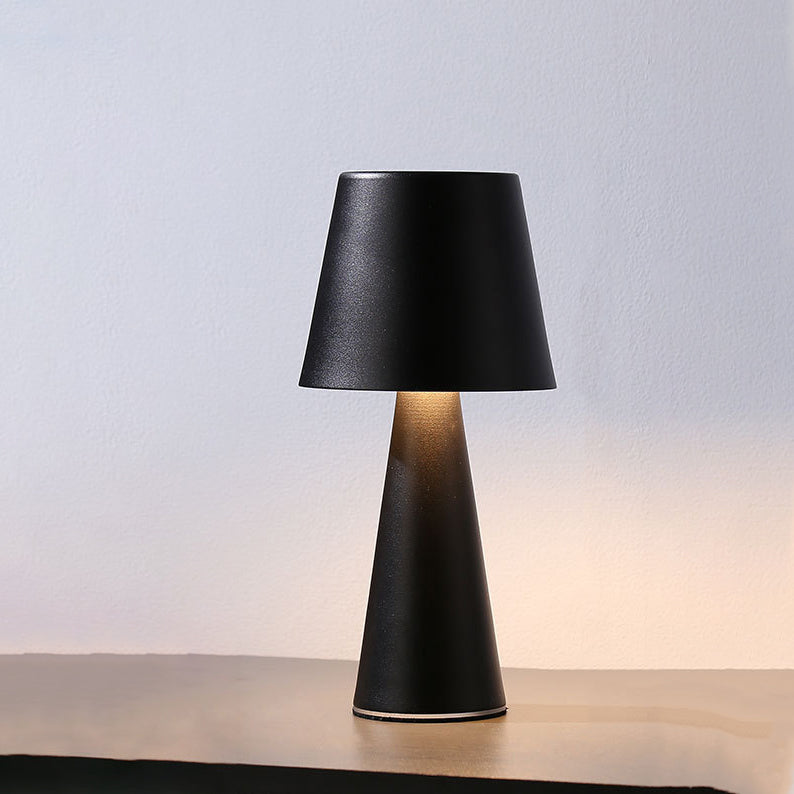 مصباح طاولة LED USB أكريليك حديدي أسطواني حديث بسيط لغرفة النوم 