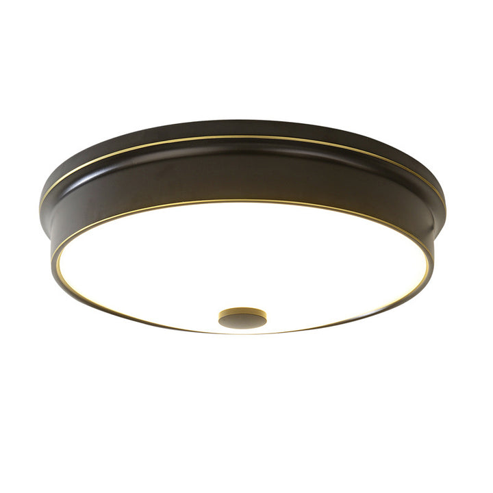 Traditionelle europäische runde Eisen-Glas-LED-Deckenleuchte für das Schlafzimmer 