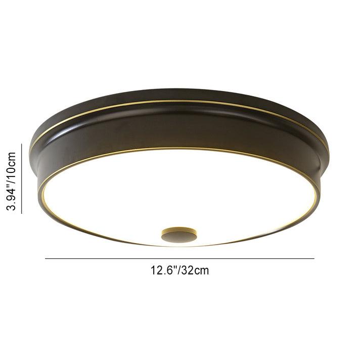 Traditionelle europäische runde Eisen-Glas-LED-Deckenleuchte für das Schlafzimmer 