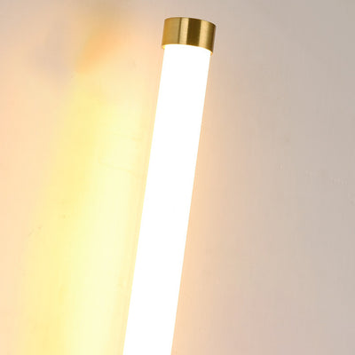 Moderne minimalistische runde Basis lange Streifen Eisen Silikon LED Wandleuchte für Schlafzimmer 