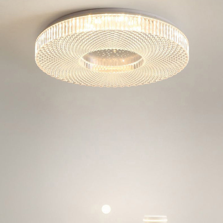 Traditionelle japanische geometrische runde Eisen-Acryl-LED-Deckenleuchte für das Schlafzimmer 