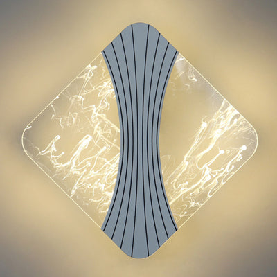 Modern Luxury Round Square Hardware Acrylic LED Wall Sconce Lamp For Living Room