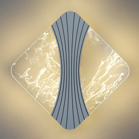Modern Luxury Round Square Hardware Acrylic LED Wall Sconce Lamp For Living Room