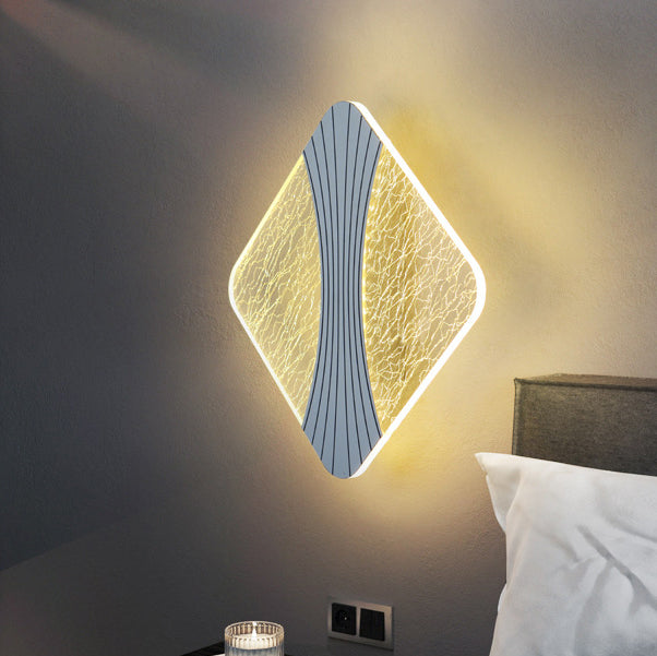 Moderne Luxus Runde Quadrat Hardware Acryl LED Wandleuchte Für Wohnzimmer 