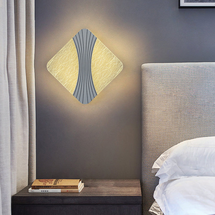 Moderne Luxus Runde Quadrat Hardware Acryl LED Wandleuchte Für Wohnzimmer 