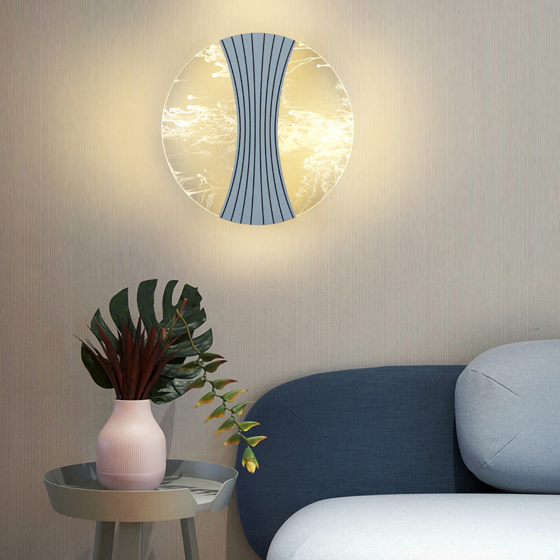 Modern Luxury Round Square Hardware Acrylic LED Wall Sconce Lamp For Living Room