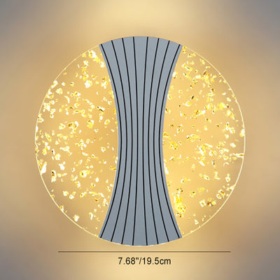 Modern Luxury Round Square Hardware Acrylic LED Wall Sconce Lamp For Living Room
