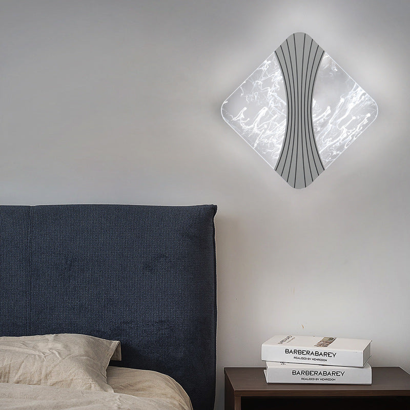 Modern Luxury Round Square Hardware Acrylic LED Wall Sconce Lamp For Living Room
