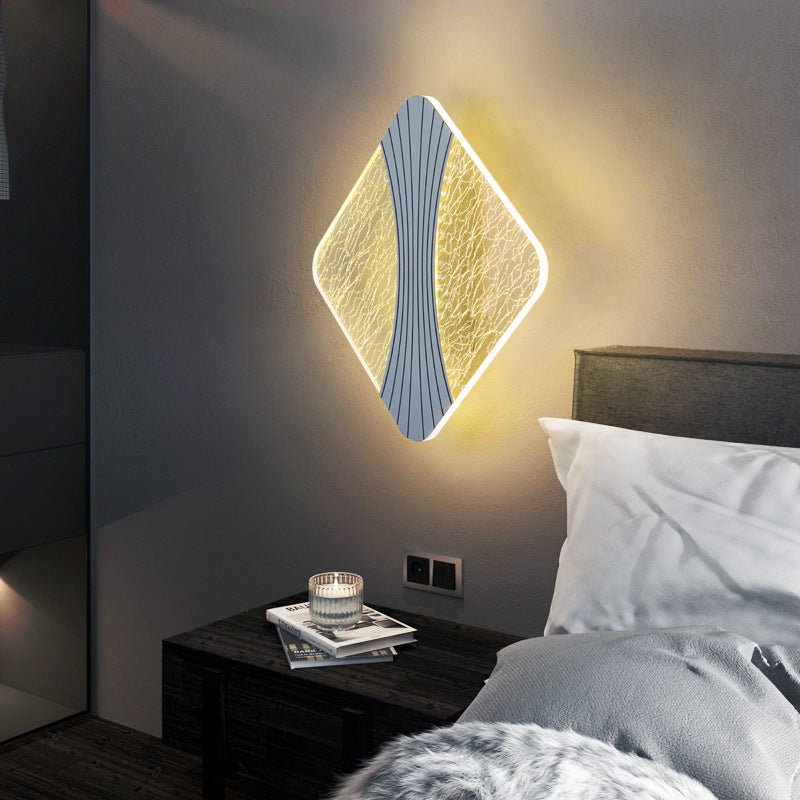 Modern Luxury Round Square Hardware Acrylic LED Wall Sconce Lamp For Living Room