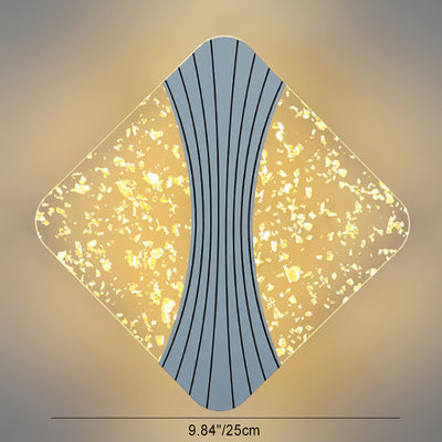 Modern Luxury Round Square Hardware Acrylic LED Wall Sconce Lamp For Living Room