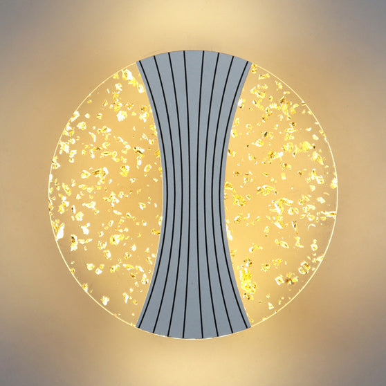 Moderne Luxus Runde Quadrat Hardware Acryl LED Wandleuchte Für Wohnzimmer 