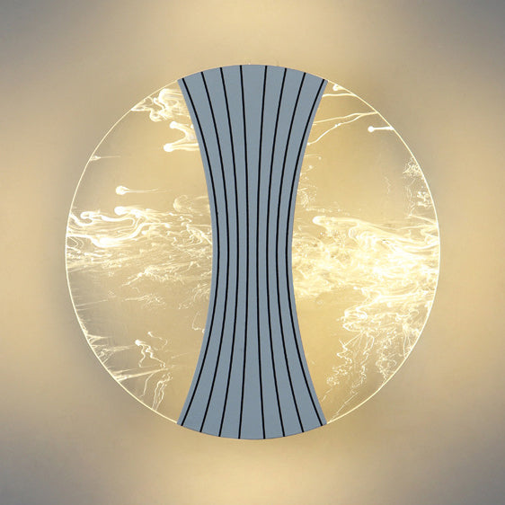 Modern Luxury Round Square Hardware Acrylic LED Wall Sconce Lamp For Living Room