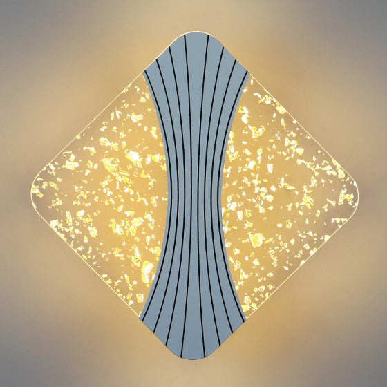 Moderne Luxus Runde Quadrat Hardware Acryl LED Wandleuchte Für Wohnzimmer 