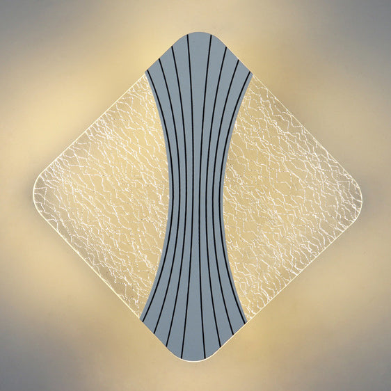 Modern Luxury Round Square Hardware Acrylic LED Wall Sconce Lamp For Living Room