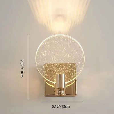 Modern Luxury Round Bubble Hardware Crystal LED Wall Sconce Lamp For Bedroom