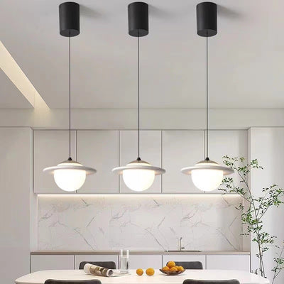Contemporary Creative Globe Iron Resin LED Pendant Light For Bedroom