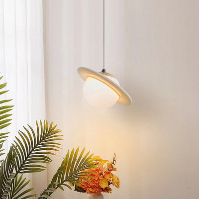 Contemporary Creative Globe Iron Resin LED Pendant Light For Bedroom