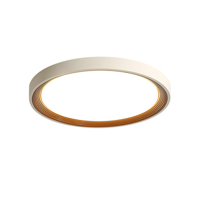Plafonnier LED en fer acrylique rond minimaliste moderne avec anneau annuel pour chambre à coucher 