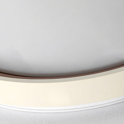 Plafonnier LED en fer acrylique rond minimaliste moderne avec anneau annuel pour chambre à coucher 