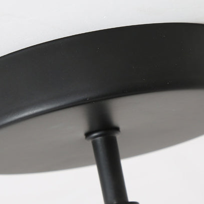 Moderne minimalistische Eisen-Glas-Globus 1-Licht Semi-Flush Mount Deckenleuchte für Wohnzimmer 