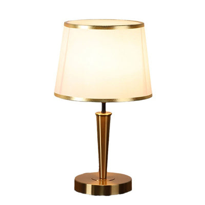 Contemporary Luxury Drum Iron Fabric Linen 1-Light Table Lamp For Living Room